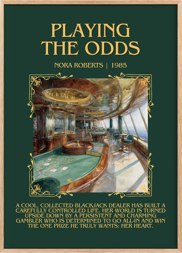 Playing the Odds Minimalist Book Poster by Nora Roberts