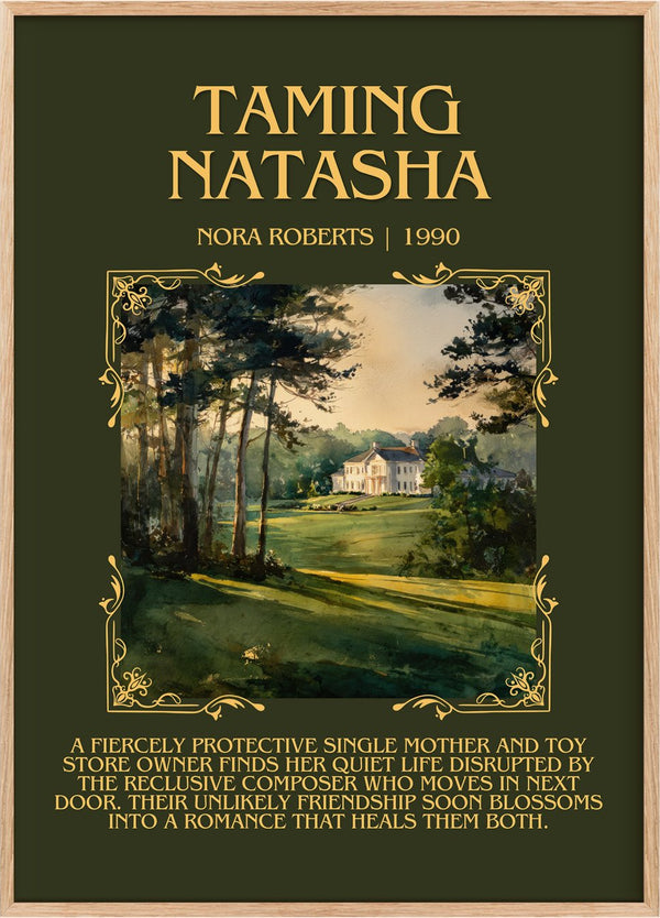 Taming Natasha Minimalist Book Poster by Nora Roberts