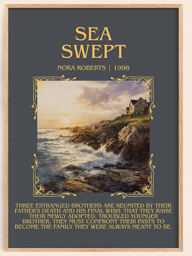 Sea Swept Minimalist Book Poster by Nora Roberts