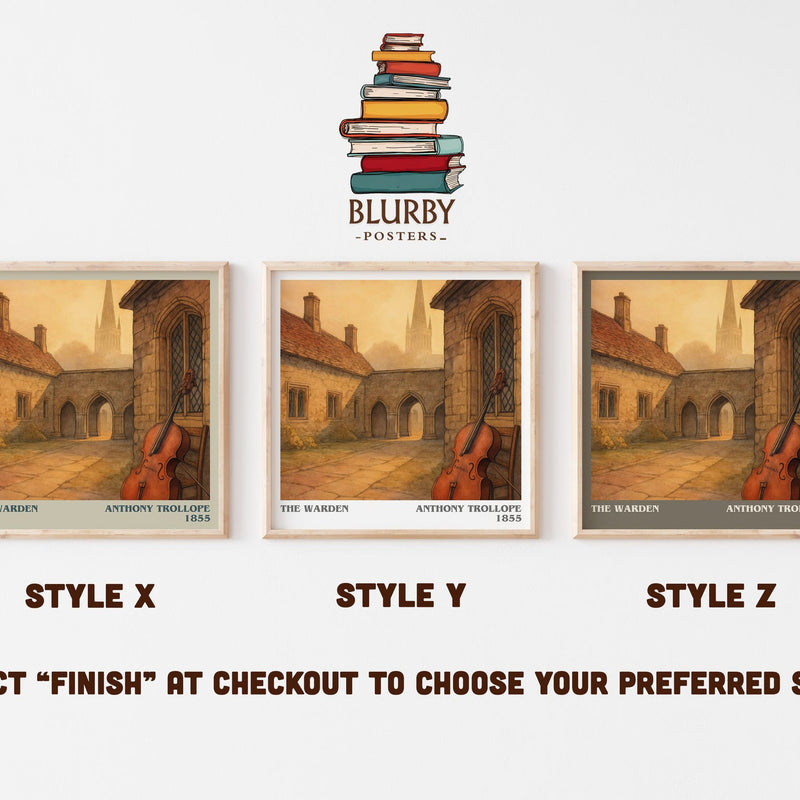 The Warden literary print in frame leaning in hallway – classic literature wall art