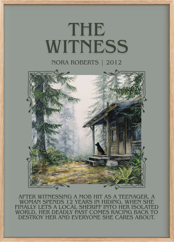 The Witness Minimalist Book Poster by Nora Roberts