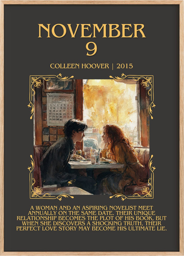 November 9 Minimalist Book Poster by Colleen Hoover