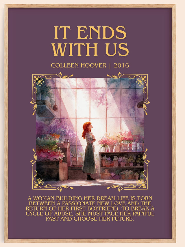 It Ends with Us Minimalist Book Poster by Colleen Hoover