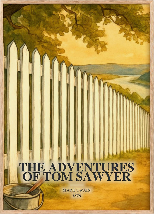 Adventures Of Tom Sawyer Book Watercolour Illustration by Mark Twain