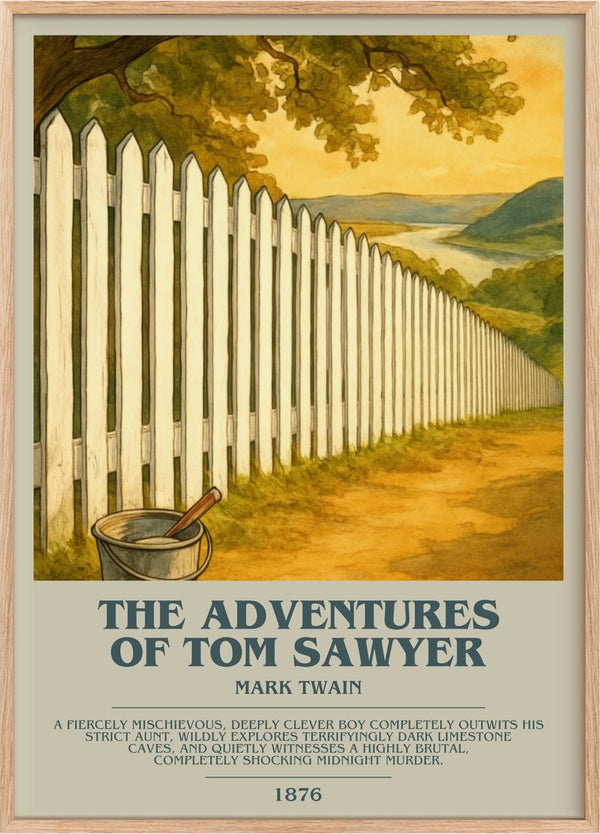The Adventures Of Tom Sawyer Bookish Wall Art by Mark Twain