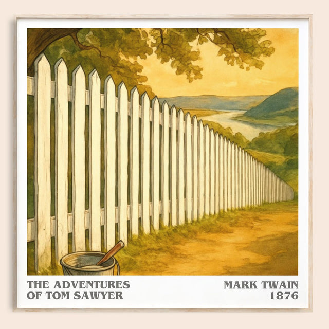 The Adventures Of Tom Sawyer Literary Art Print by Mark Twain