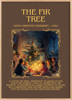 The Fir Tree Minimalist Book Poster by Hans Christian Andersen
