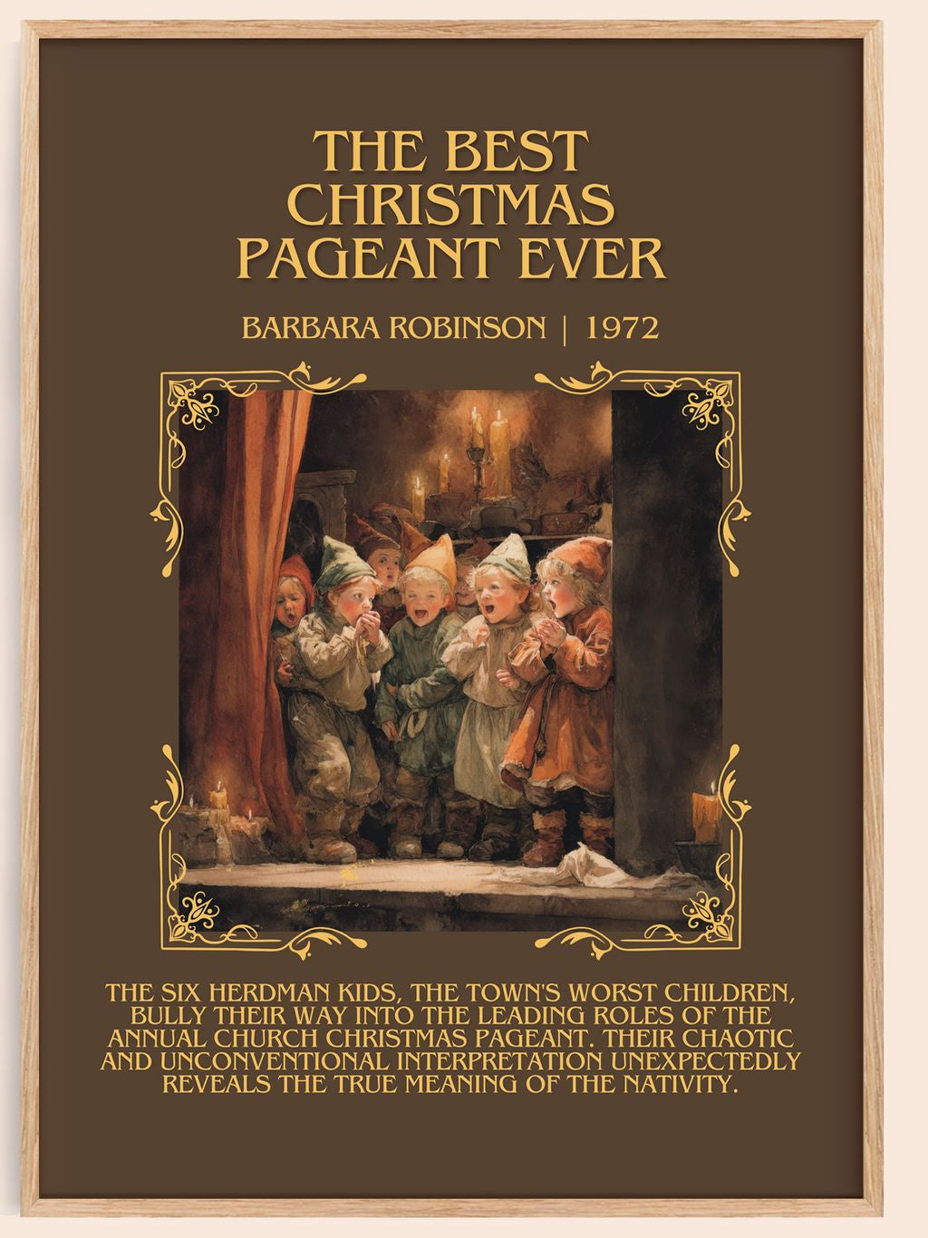 Best Christmas Pageant Ever Minimalist Book Poster by Barbara Robinson – book poster