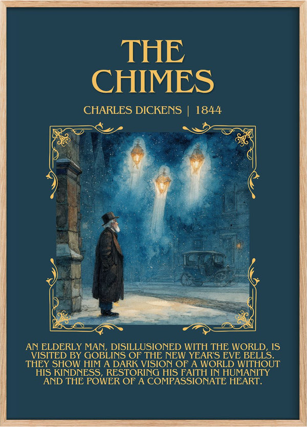 The Chimes Minimalist Book Poster by Charles Dickens