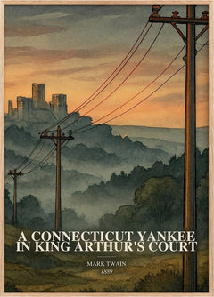 A Connecticut Yankee In King Arthur's Court Book Watercolour Illustration by Mark Twain
