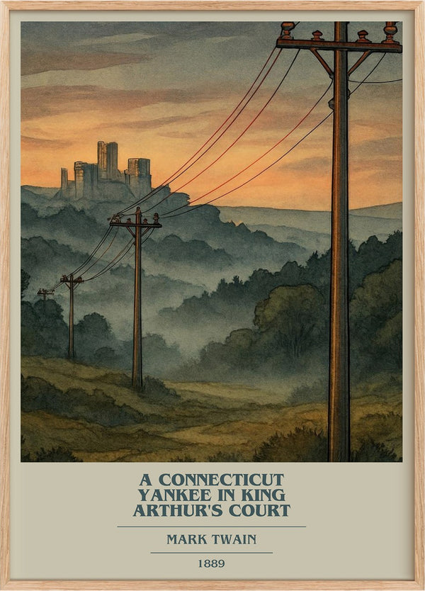 Connecticut Yankee In King Arthur's Court Book Cover Poster by Mark Twain