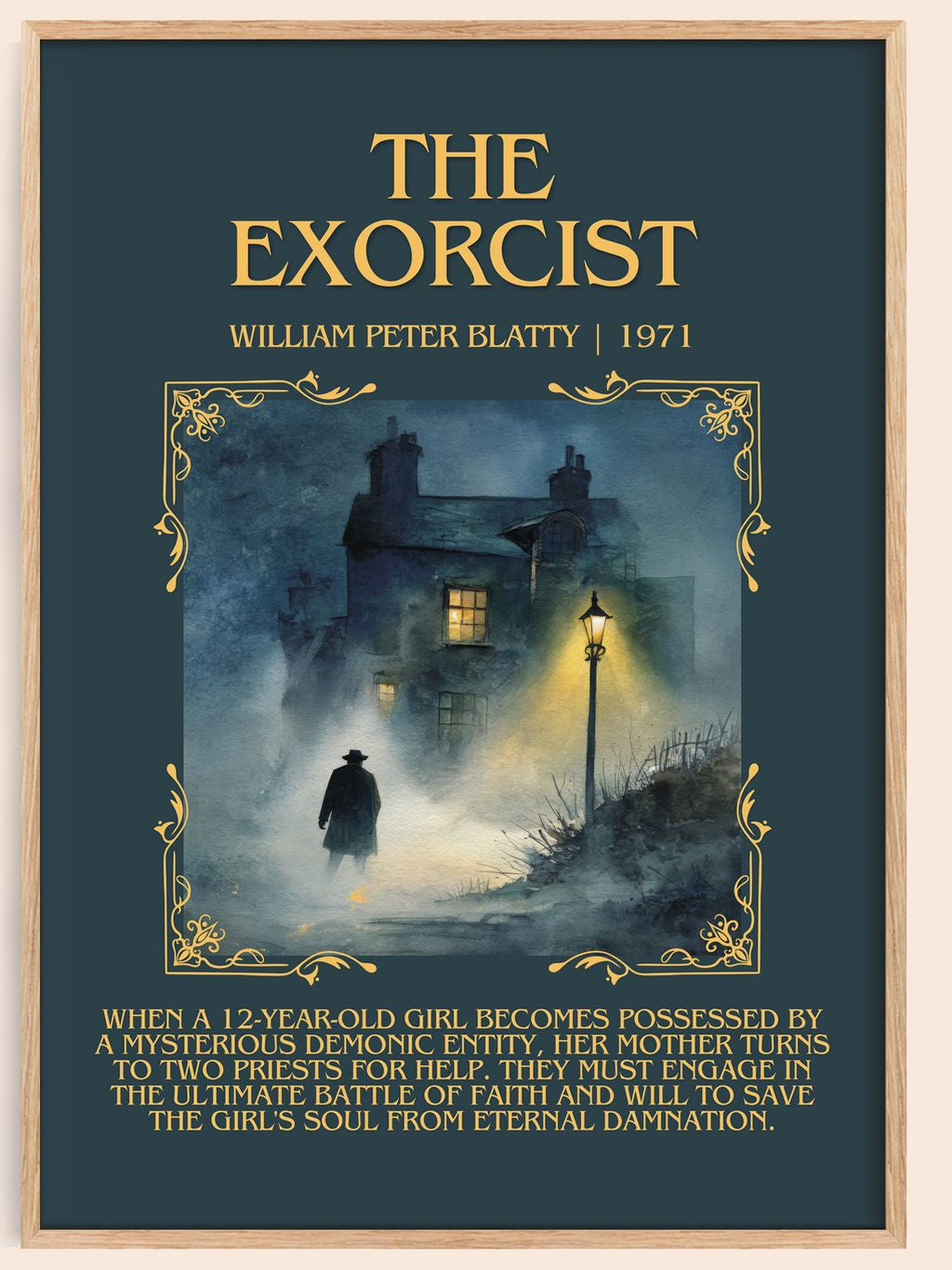 The Exorcist Minimalist Book Poster by William Peter Blatty – book poster