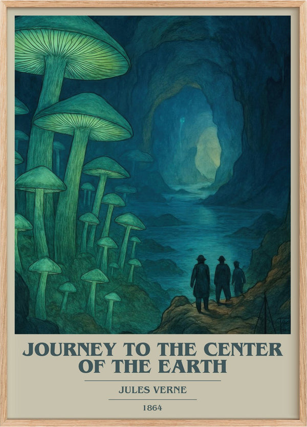 Journey To The Center Of The Earth Book Cover Poster by Jules Verne