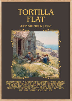 Tortilla Flat Minimalist Book Poster by John Steinbeck