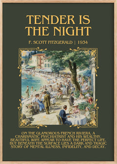 Tender Is The Night Minimalist Book Poster by F. Scott Fitzgerald