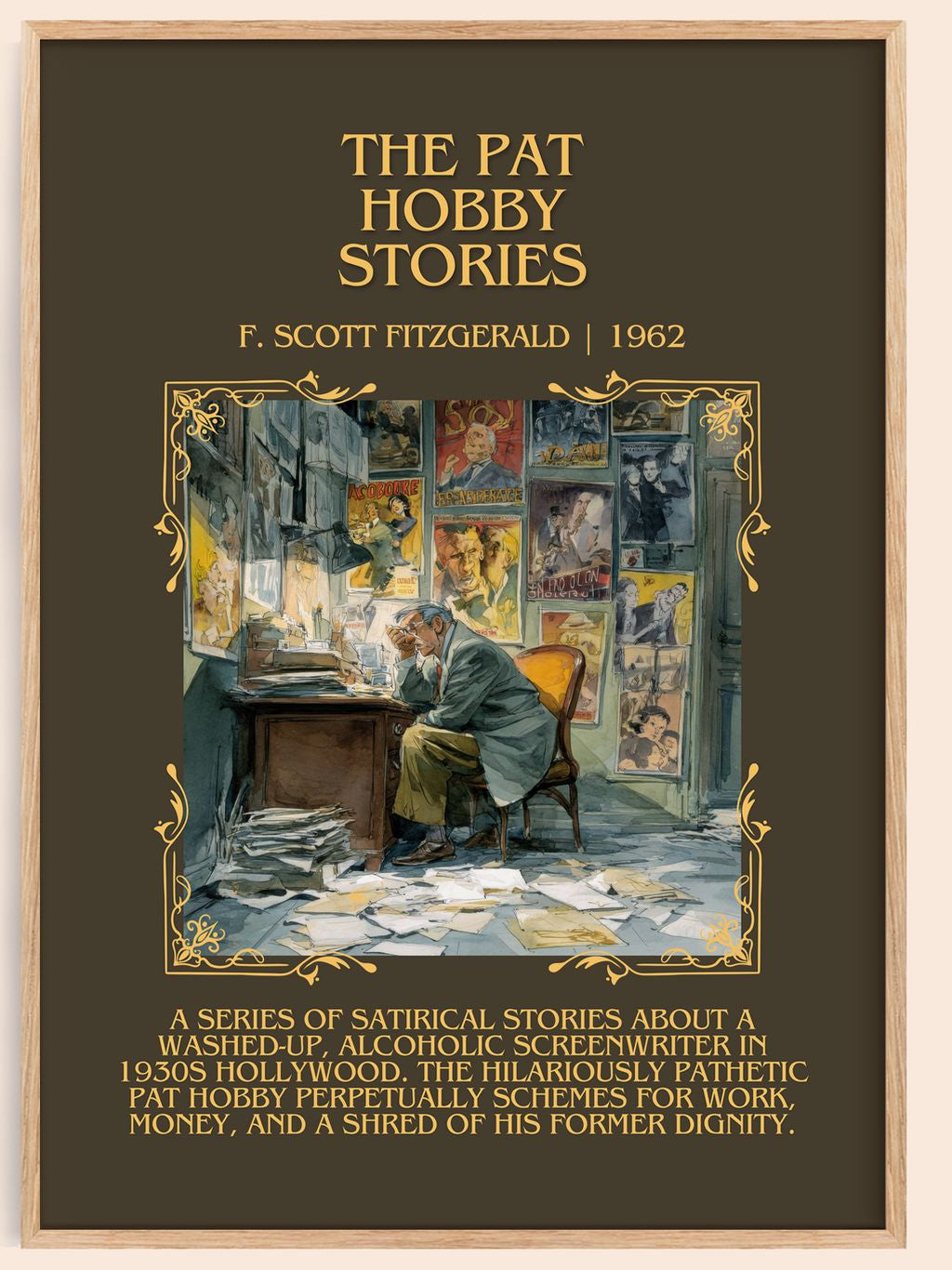 The Pat Hobby Stories Minimalist Book Poster by F. Scott Fitzgerald – book poster