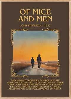 Of Mice And Men Minimalist Book Poster by John Steinbeck