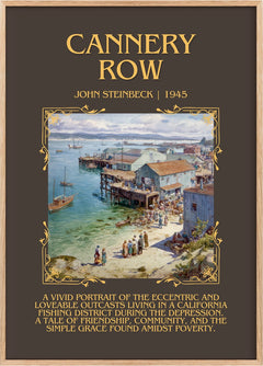 Cannery Row Minimalist Book Poster by John Steinbeck