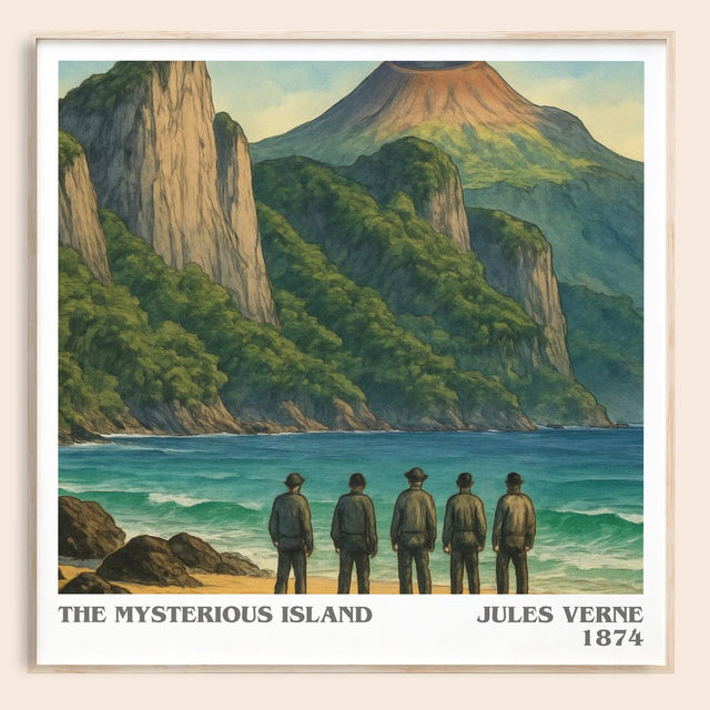 The Mysterious Island Literary Art Print by Jules Verne