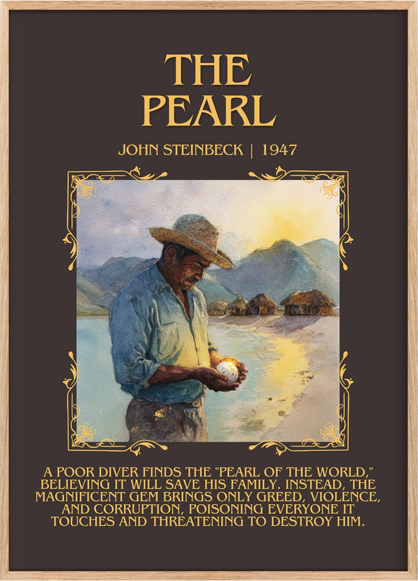 The Pearl Minimalist Book Poster by John Steinbeck