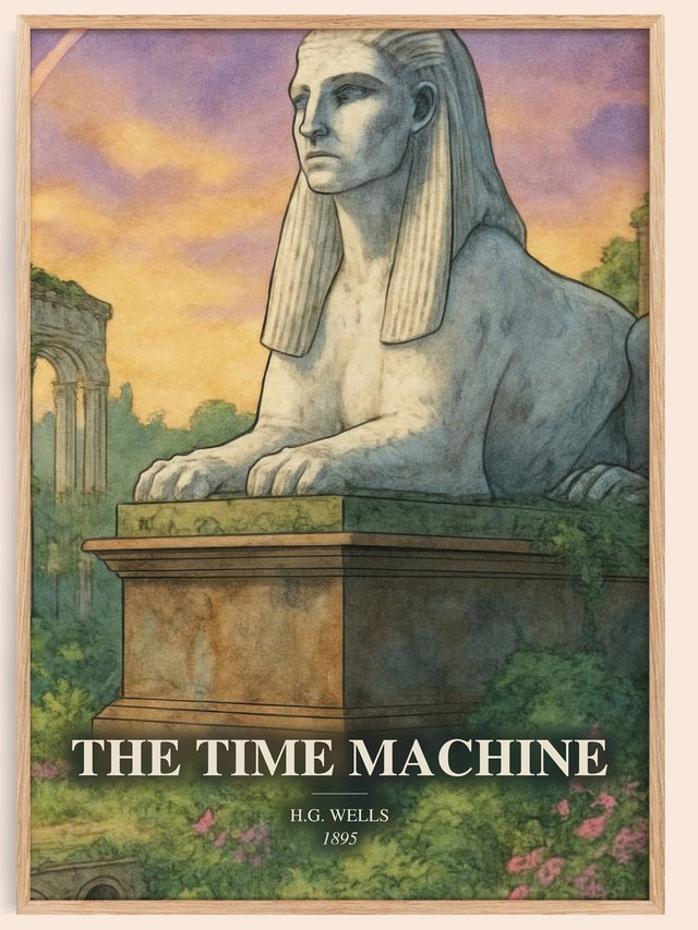 The Time Machine Book Watercolour Illustration by H.G. Wells