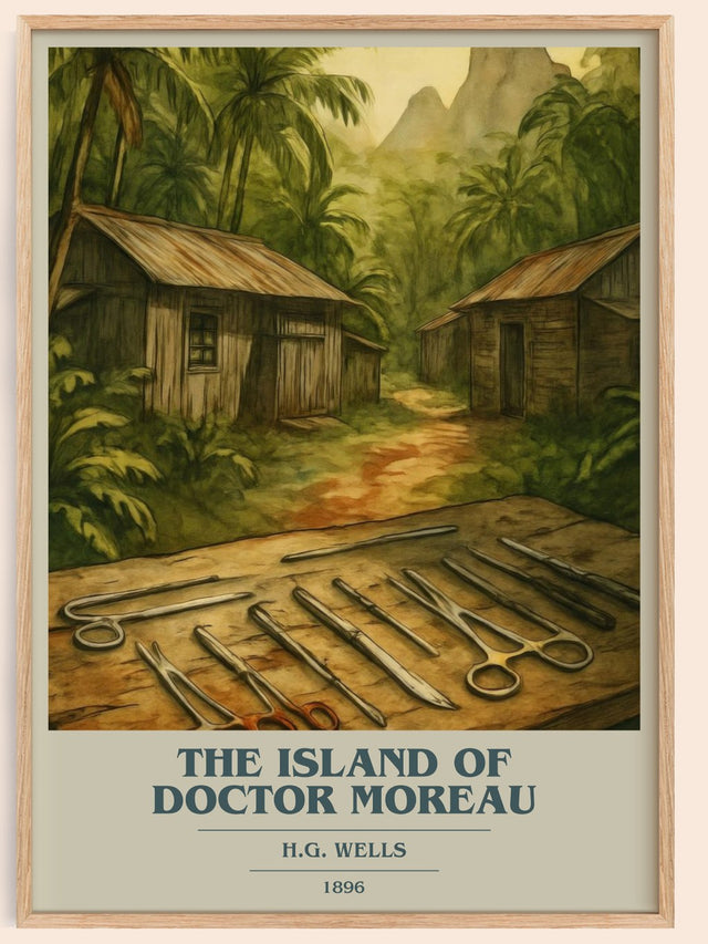 The Island Of Doctor Moreau Book Cover Poster by H.G. Wells