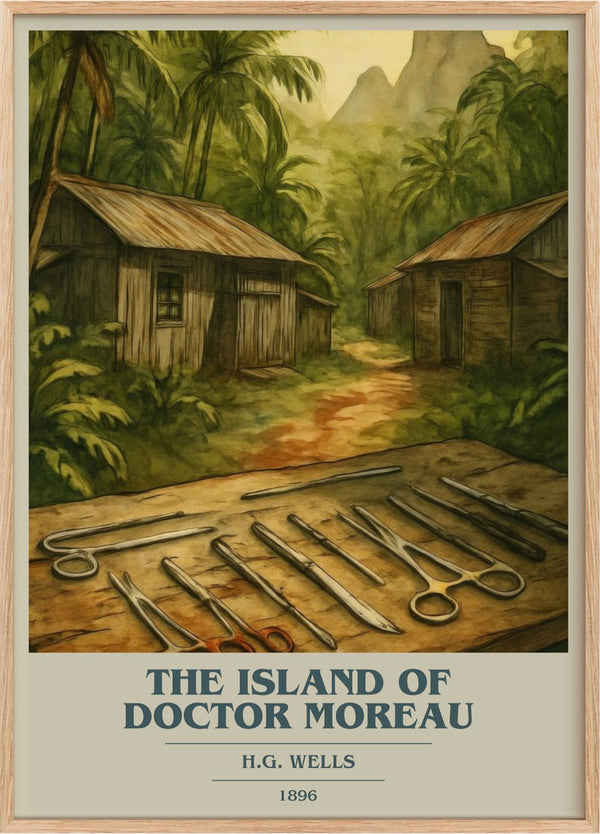 The Island Of Doctor Moreau Book Cover Poster by H.G. Wells