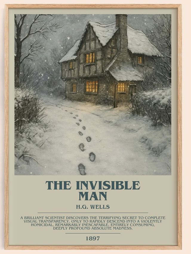 The Invisible Man Bookish Wall Art by H.G. Wells