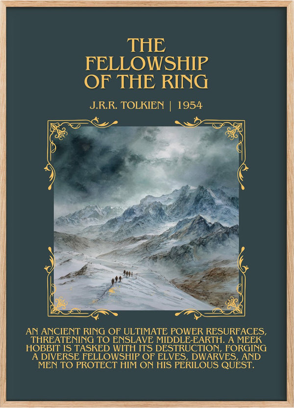The Fellowship Of The Ring Minimalist Book Poster by J.R.R. Tolkien