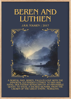Beren And Lúthien Minimalist Book Poster by J.R.R. Tolkien
