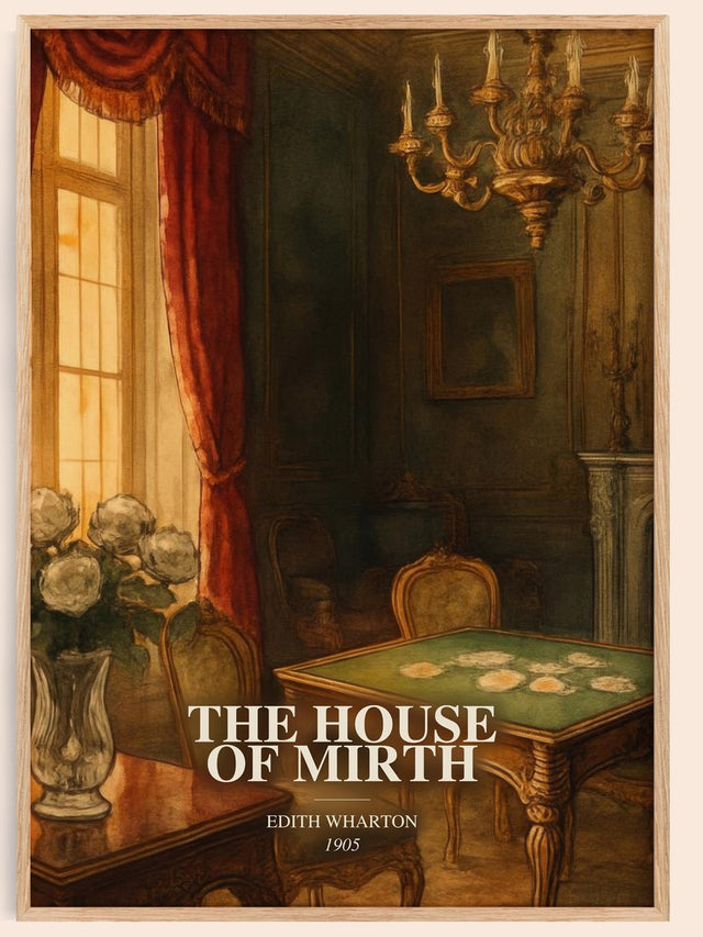 The House Of Mirth Book Watercolour Illustration by Edith Wharton