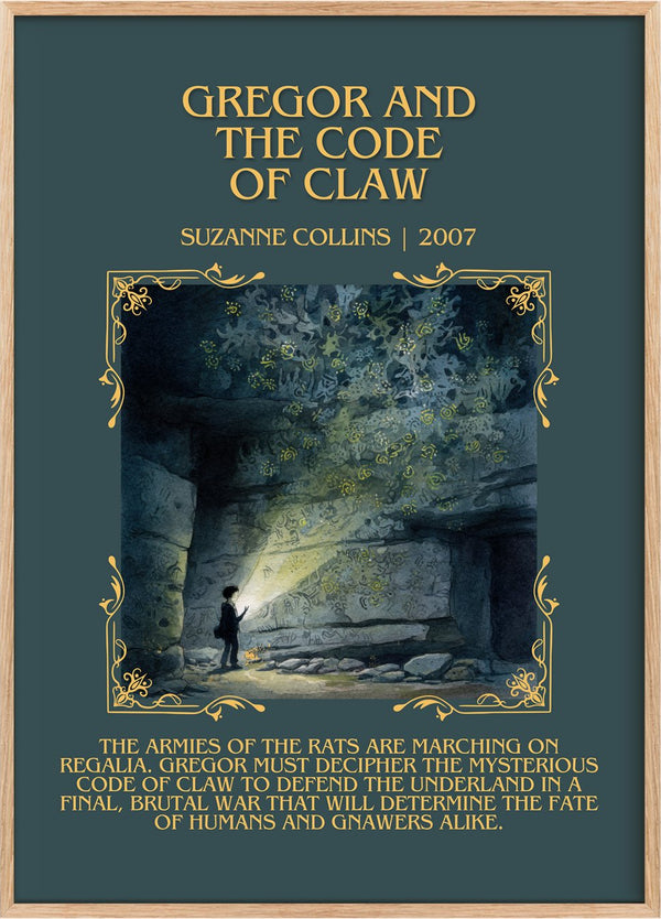 Gregor And The Code Of Claw Minimalist Book Poster by Suzanne Collins