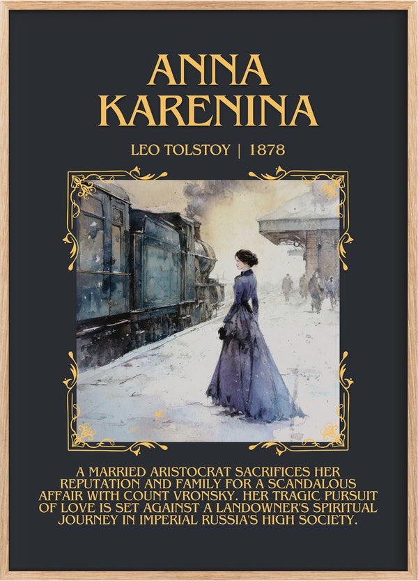 Anna Karenina Minimalist Book Poster by Leo Tolstoy