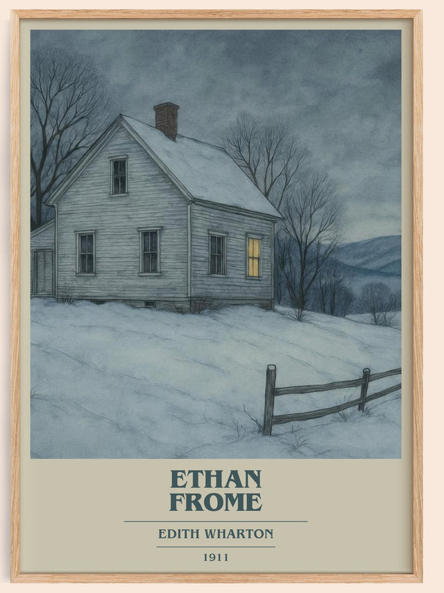 Ethan Frome Book Cover Poster by Edith Wharton