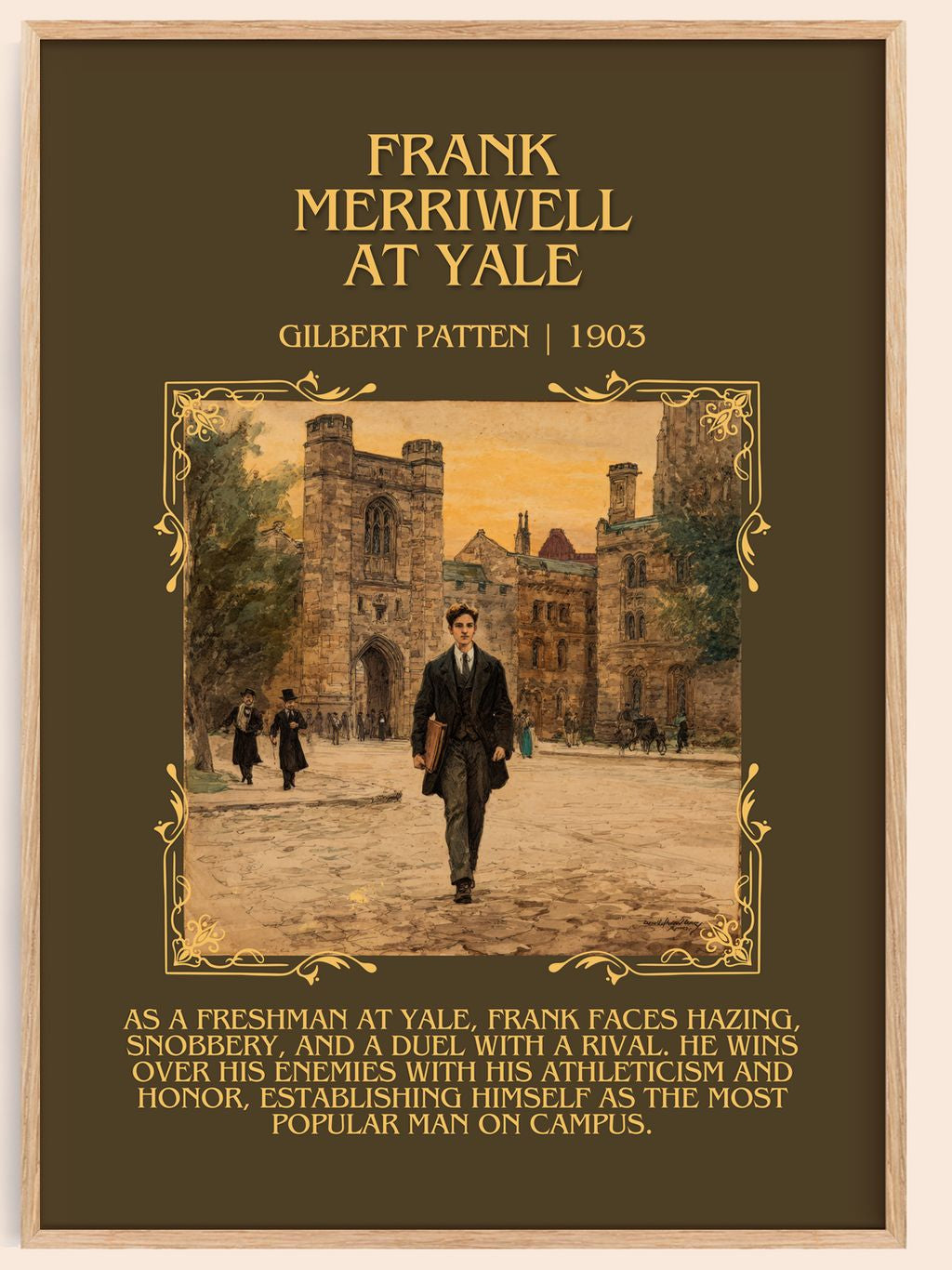 Frank Merriwell At Yale Minimalist Book Poster by Gilbert Patten – book poster
