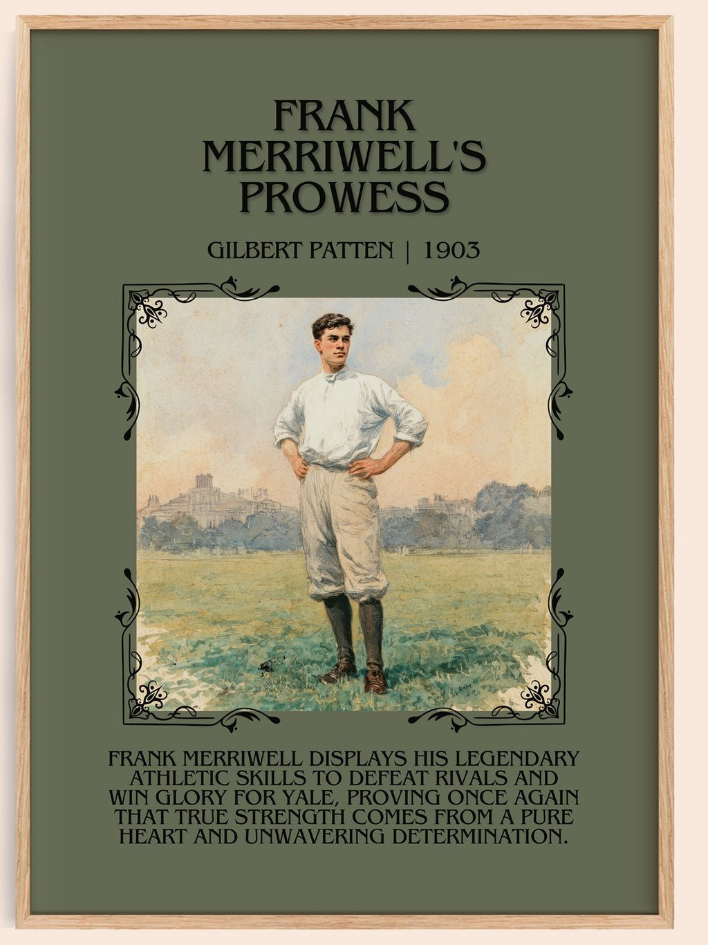 Frank Merriwell'S Prowess Minimalist Book Poster by Gilbert Patten – book poster