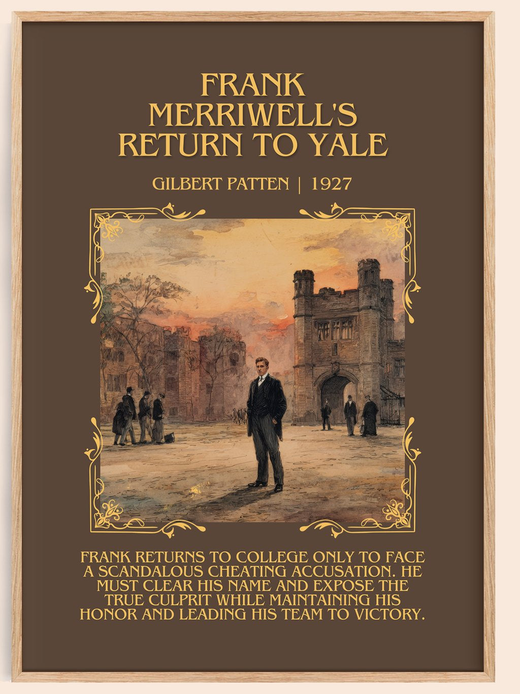 Frank Merriwell'S Return To Yale Minimalist Book Poster by G. Patten – book poster