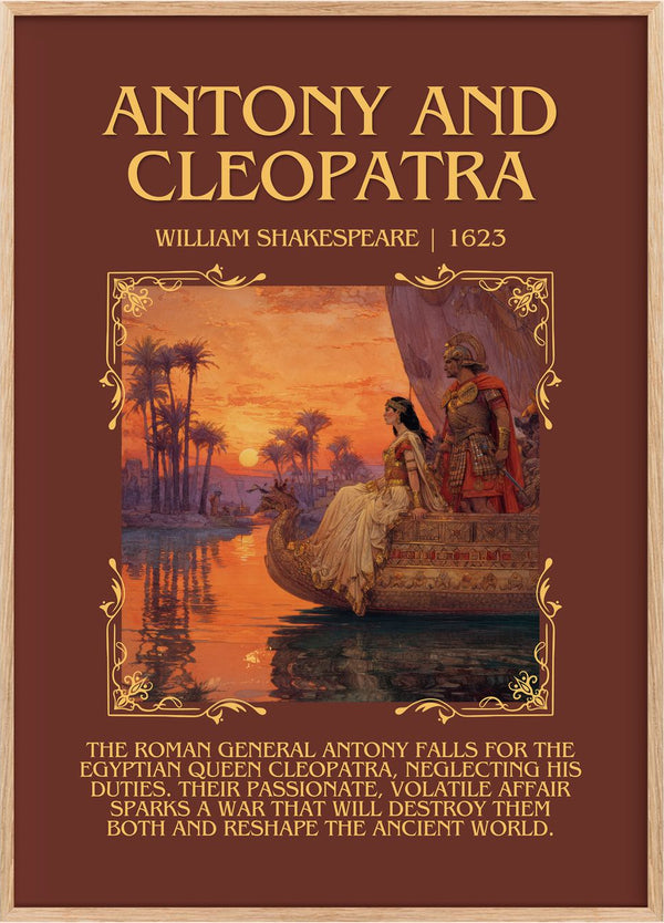 Antony And Cleopatra Minimalist Book Poster by William Shakespeare