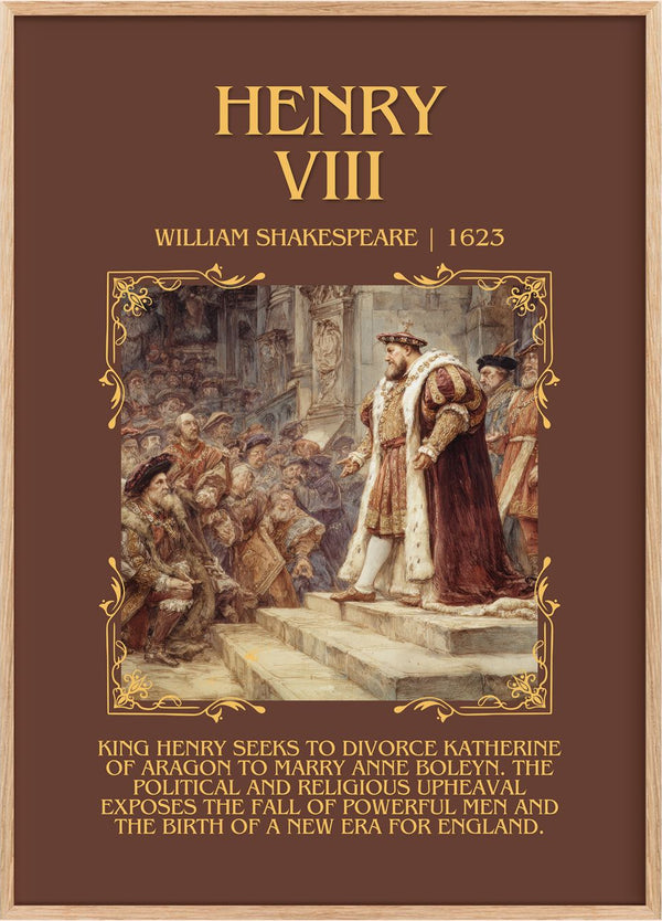 Henry Viii Minimalist Book Poster by William Shakespeare