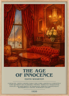The Age Of Innocence Bookish Wall Art by Edith Wharton