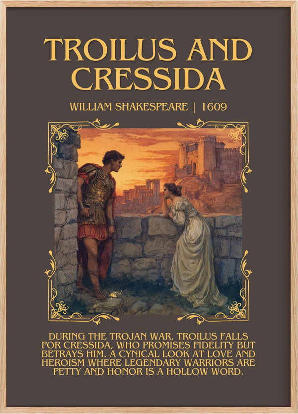 Troilus And Cressida Minimalist Book Poster by William Shakespeare