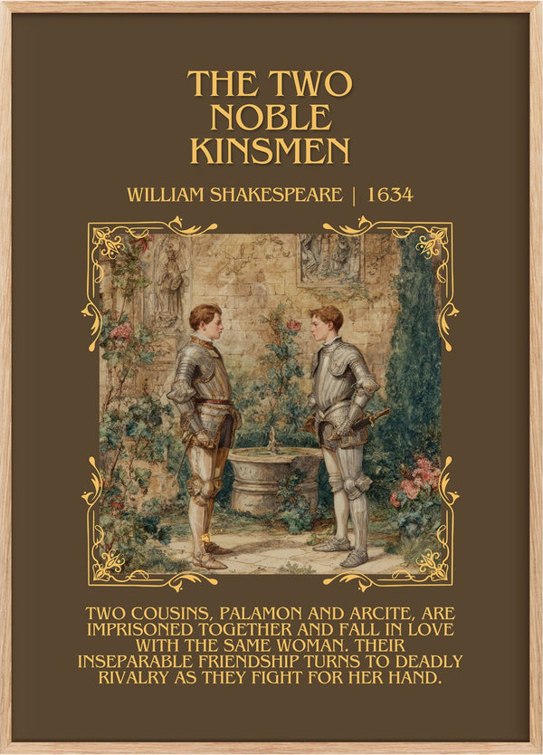 The Two Noble Kinsmen Minimalist Book Poster by William Shakespeare