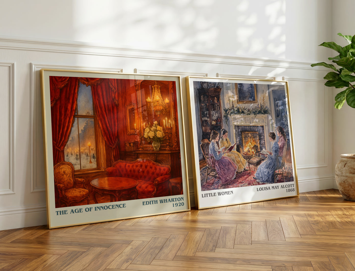 The Age Of Innocence literary print on bookshelf – Edith Wharton fan gift