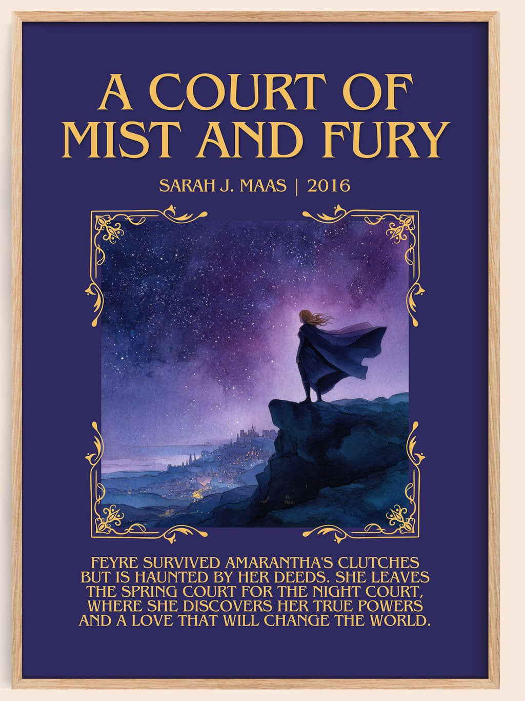 A Court Of Mist And Fury Minimalist Book Poster by Sarah J. Maas – book poster