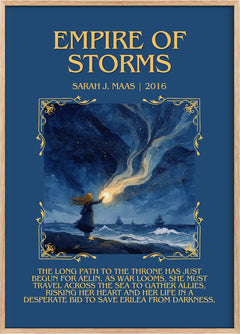 Empire Of Storms Minimalist Book Poster by Sarah J. Maas