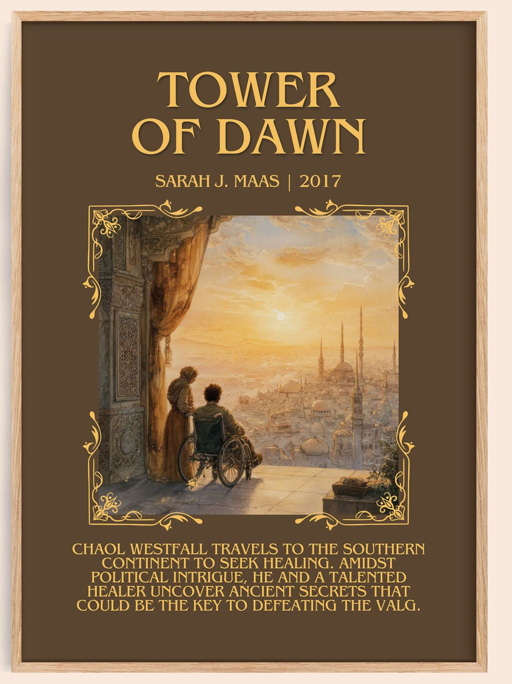 Tower Of Dawn Minimalist Book Poster by Sarah J. Maas – book poster