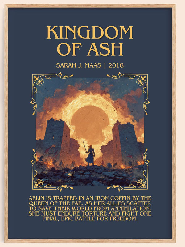 Kingdom Of Ash Minimalist Book Poster by Sarah J. Maas – book poster
