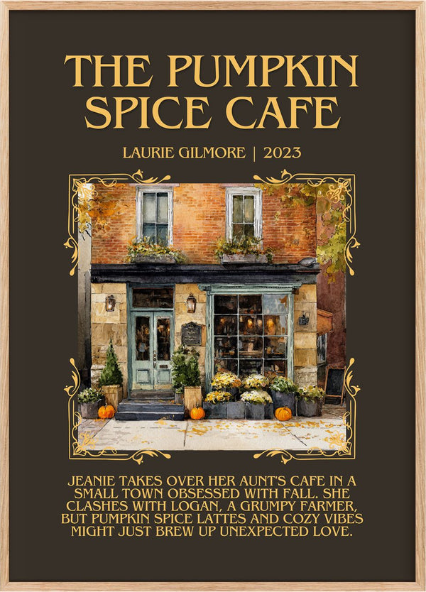The Pumpkin Spice Café Minimalist Book Poster by Laurie Gilmore