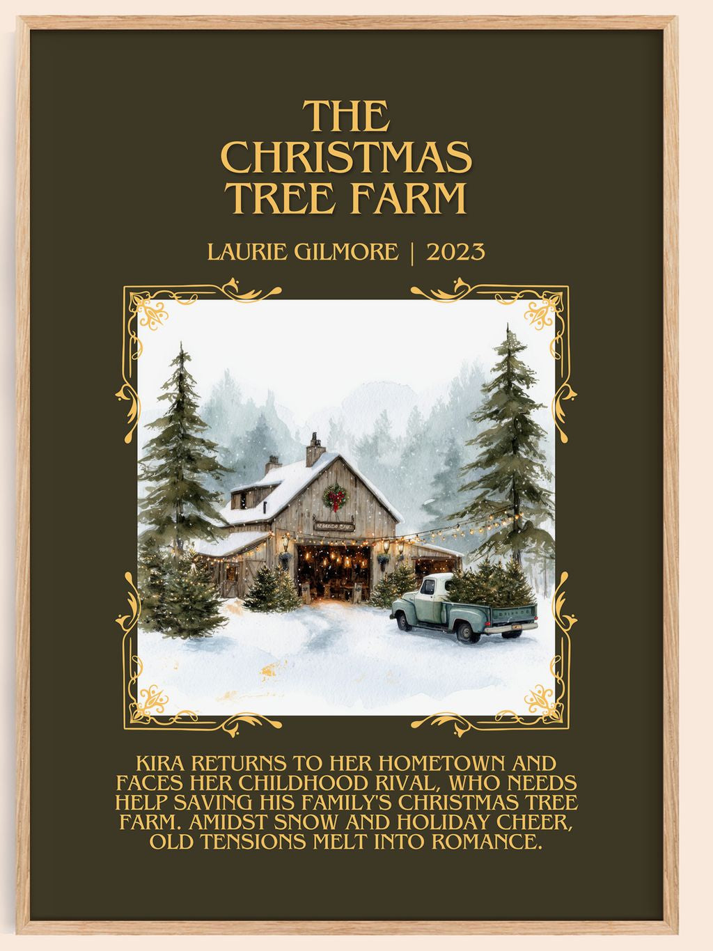 The Christmas Tree Farm Minimalist Book Poster by Laurie Gilmore – book poster