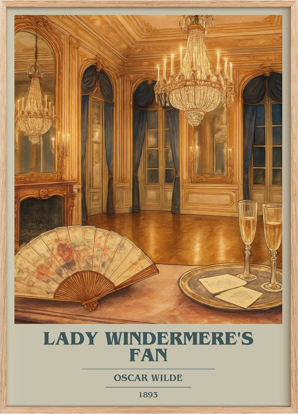 Lady Windermere's Fan Book Cover Poster by Oscar Wilde